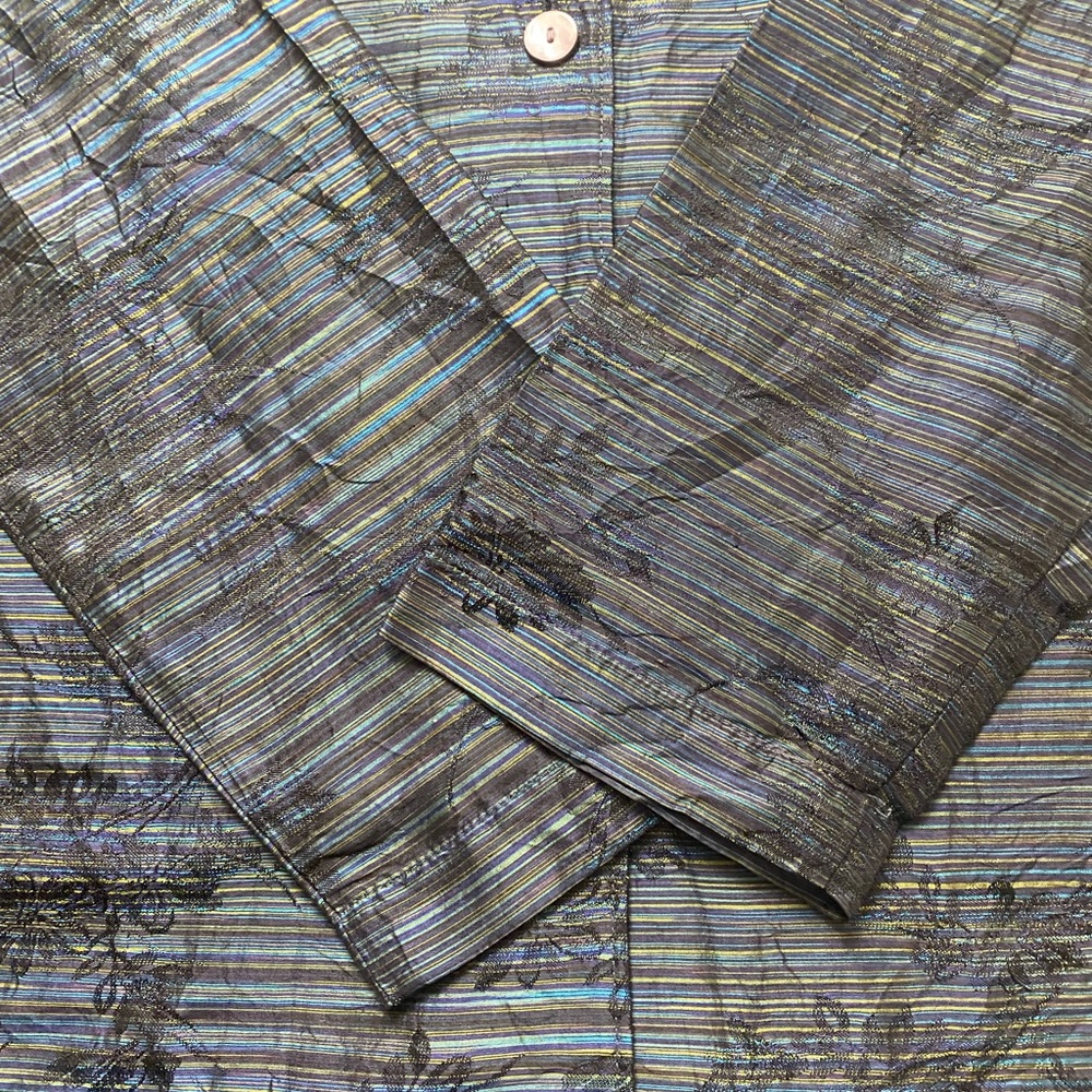 FRENCH LAUNDRY | 100% Silk Blouse Button-down Size Medium - Picture 10 of 13